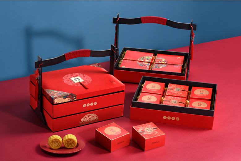 久芝是感恩中國二層提籃禮盒中秋月餅批發(fā)